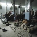 Residents rest in a shelter in Baba Amro near Homs