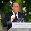 France's President Francois Hollande delivers a speech during a ceremony to commemorate the 70th anniversary of the Vel D'Hiv roundup in Paris