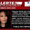 Alerte enlèvement de Yamina Benguigui