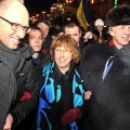 Catherine Asthon, la femme politique la plus payée au monde,  Haut Représentant de l'Union pour les affaires étrangères et la politique de sécurité, venue attiser le feu place Maidan en décembre 2013
