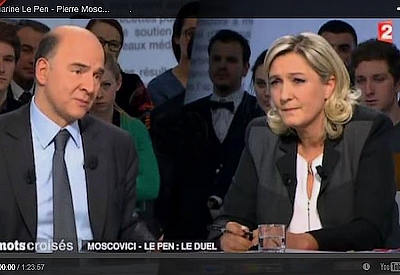 Moscovici, menteur ou incompétent face à Marine le Pen ?