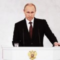 Vladimir Poutine lors de son discours sur l'intégration de la Crimée dans la Fédération de Russie