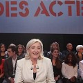 Marine le Pen lors de l'émission Des Paroles et Des Actes du 10 avril 2014