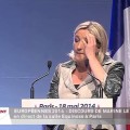 Discours de Marine Le Pen lors du meeting de Paris pour les élections européennes (18 mai 2014)