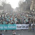 La marche pour la vie du 25 janvier. Quelques centaines de personne, selon I-Télé...