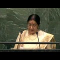 Vers un monde multipolaire ? Sushma Swaraj (Inde) lors du débat 2015 de l’Assemblée générale de l’ONU (septembre 2015)