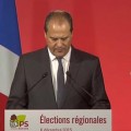 Cambadélis, lors de l'annonce du retrait des listes dans le Nord et en PACA