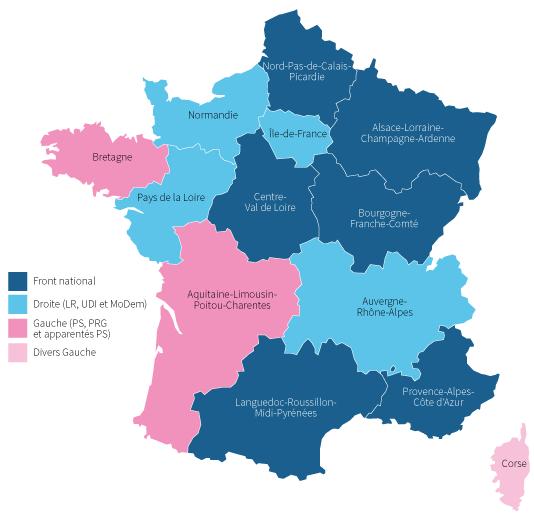 Résultats du premier tour des régionales 2015