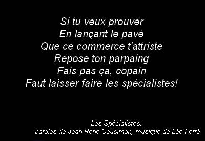 les spécialistes